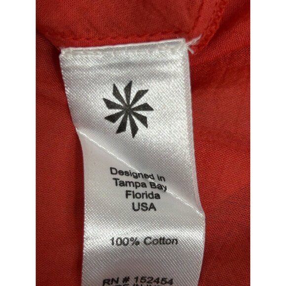 Kyla Seo Embroidered Fit and Flare Enola Tank in Spicy Orange - Sz S - NWT - Picture 7 of 9